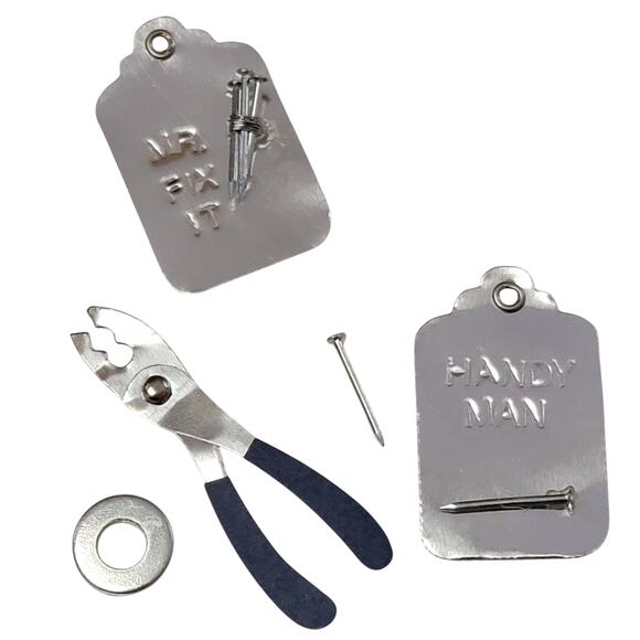 Mr Fix It Handy Man‎ Embellishments Metal Pliers 5 Pc Construction Scrapbooking - Picture 1 of 5